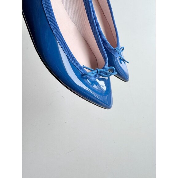 REPETTO Brigitte Cobalt Blue Patent Leather Pointed Toe Ballet Flats, Size 38 - Picture 5 of 14